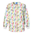 Snap Front Warm-up Jacket in Butterfly Dots - Scrub HQ